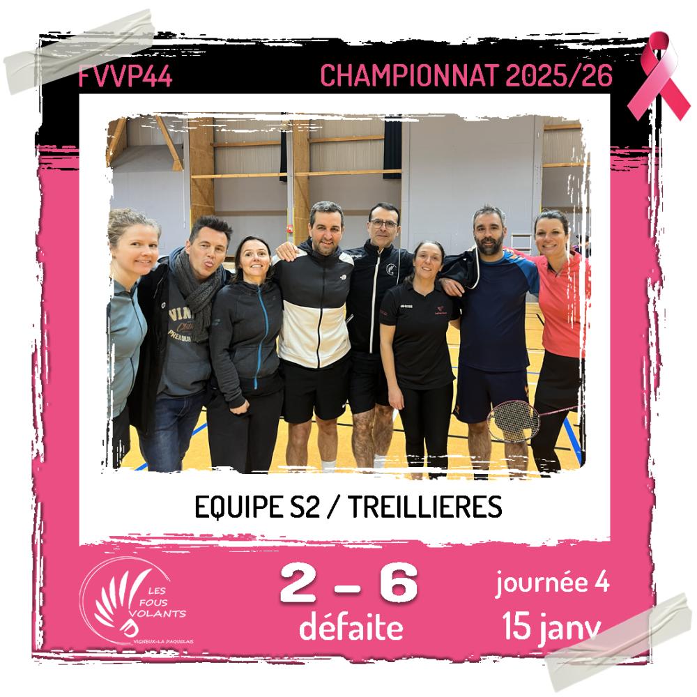 Rencontre J4 de la S2 : Vigneux contre Treillières (défaite)